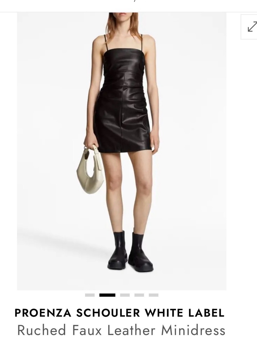 Black Faux Leather Mini Dress